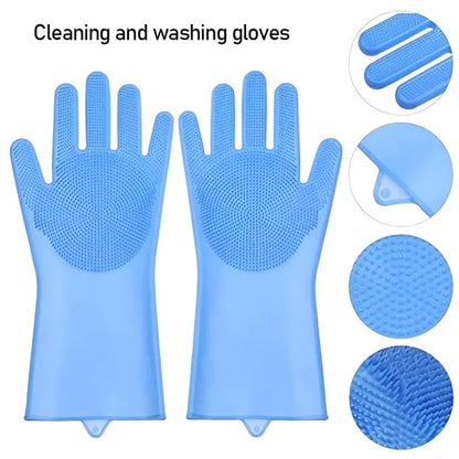 Silicon Washing Gloves High Quality Big Size - Household Accessory