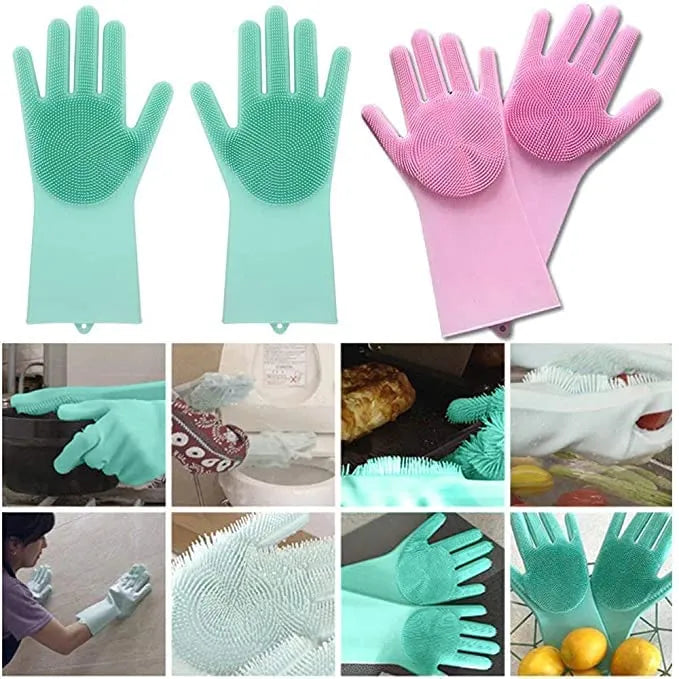 Silicon Washing Gloves High Quality Big Size - Household Accessory