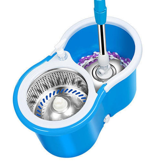 Easy Spin Magical Mop Set with Steel Bucket | 360 Degree Rotating Microfiber Mop Head